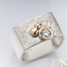 Load image into Gallery viewer, Large Blossom Diamond Stacking Rings