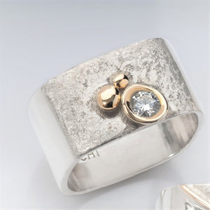 Large Blossom Diamond Stacking Rings