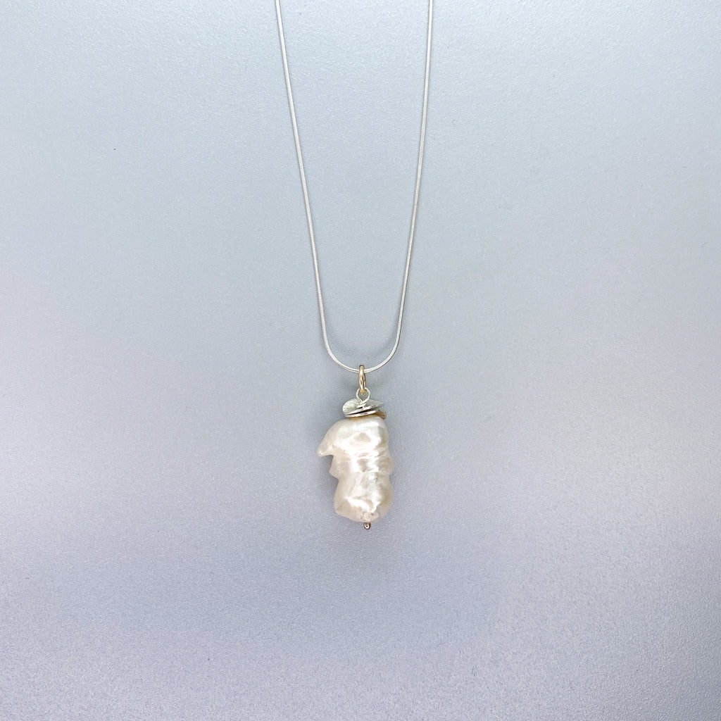Baroque Pearl Acorn Necklace #1