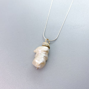 Baroque Pearl Acorn Necklace #1