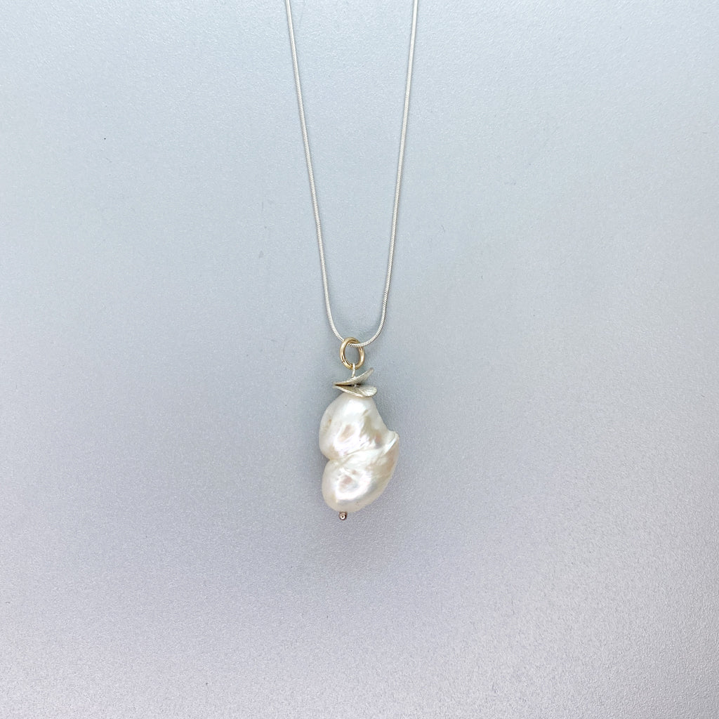Baroque Pearl Acorn Necklace #2