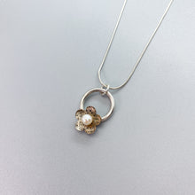 Load image into Gallery viewer, Pearl Flower Orbit Necklace