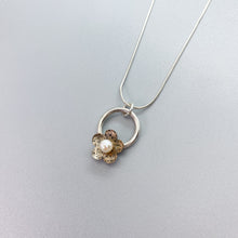 Load image into Gallery viewer, Pearl Flower Orbit Necklace