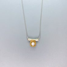 Load image into Gallery viewer, Gold Nesting Pearl Slider Necklace