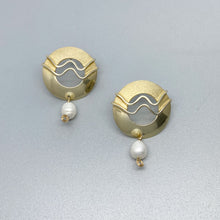 Load image into Gallery viewer, Vermeil Gold with Pearl Stud Earrings
