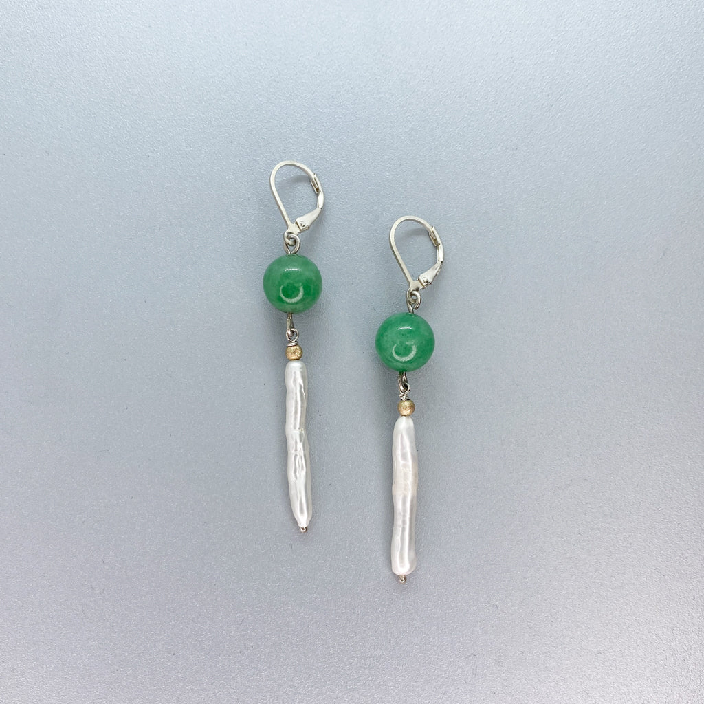 BC Jade and Pearl Earrings
