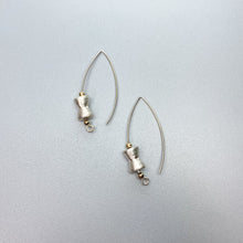 Load image into Gallery viewer, Brushed Silver Hoop Earrings