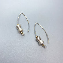 Load image into Gallery viewer, Brushed Silver Hoop Earrings