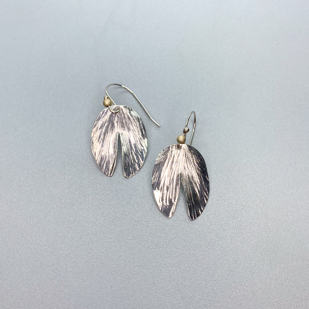 Hammered Leaves Earrings