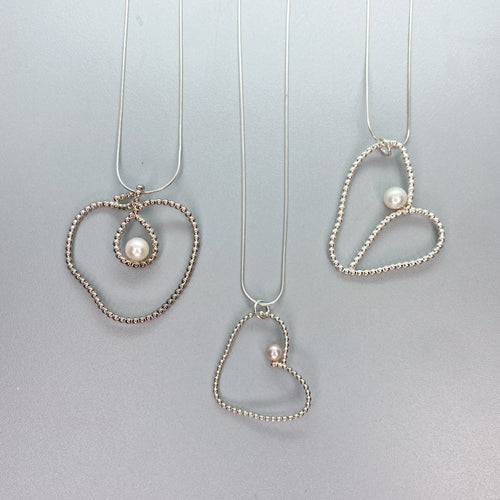 Heart Pearl Necklaces