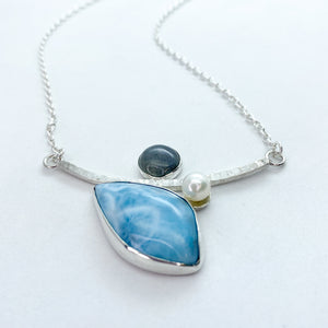 “Blue Coral” Sea to Sky Necklace
