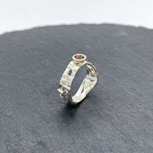 Load image into Gallery viewer, Skinny Woven Basket Citrine Bezel Ring