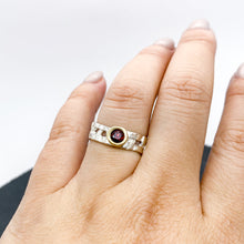 Load image into Gallery viewer, Skinny Woven Basket Citrine Bezel Ring