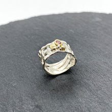 Load image into Gallery viewer, Woven Basket Pebble Pink Tourmaline Ring