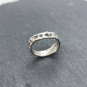 Skinny Plain Woven Basket Rings